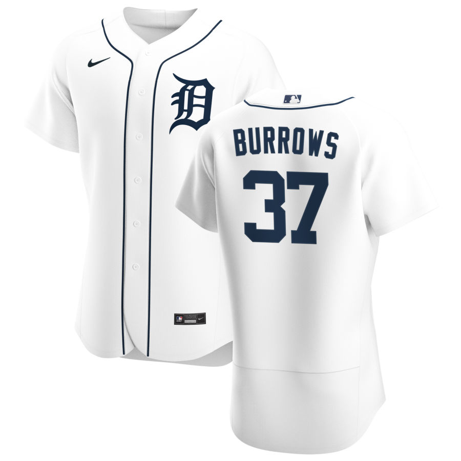 Cheap Detroit Tigers 37 Beau Burrows Men Nike White Home 2020 Authentic Player MLB Jersey